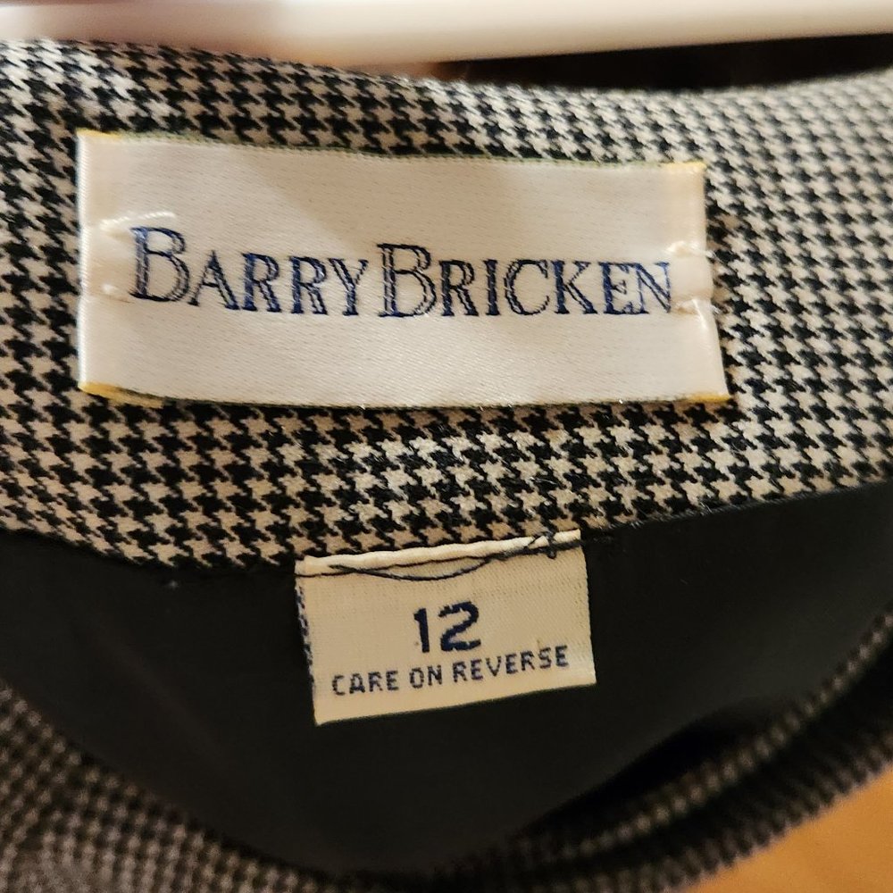 Vintage Barry Bricken herrringbone wrap skirt, size 12